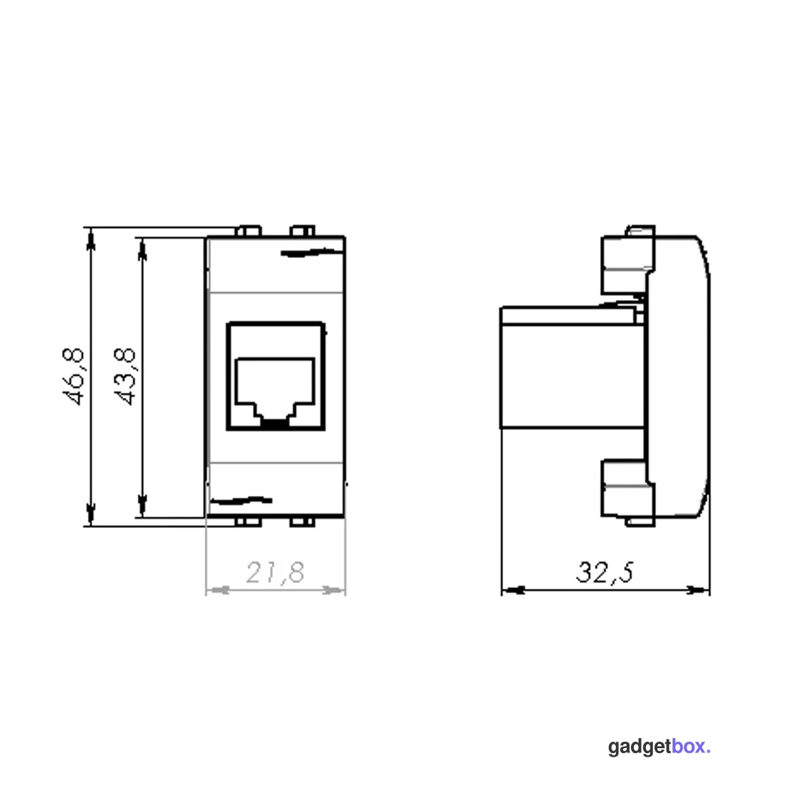 Телефонная розетка RJ12 DKC серия Brava 76120B