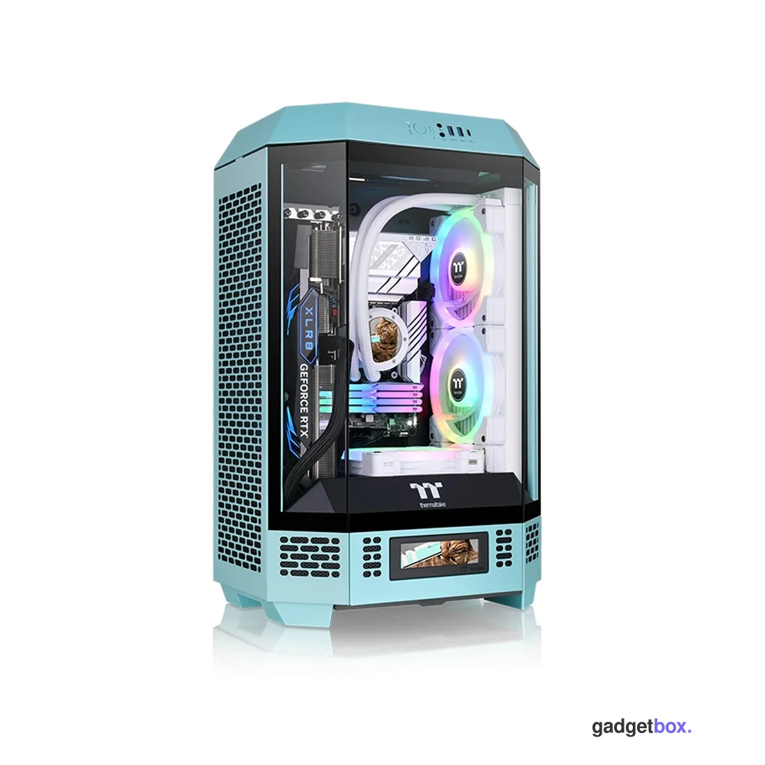 Компьютерный корпус Thermaltake The Tower 300 Turquoise без Б/П