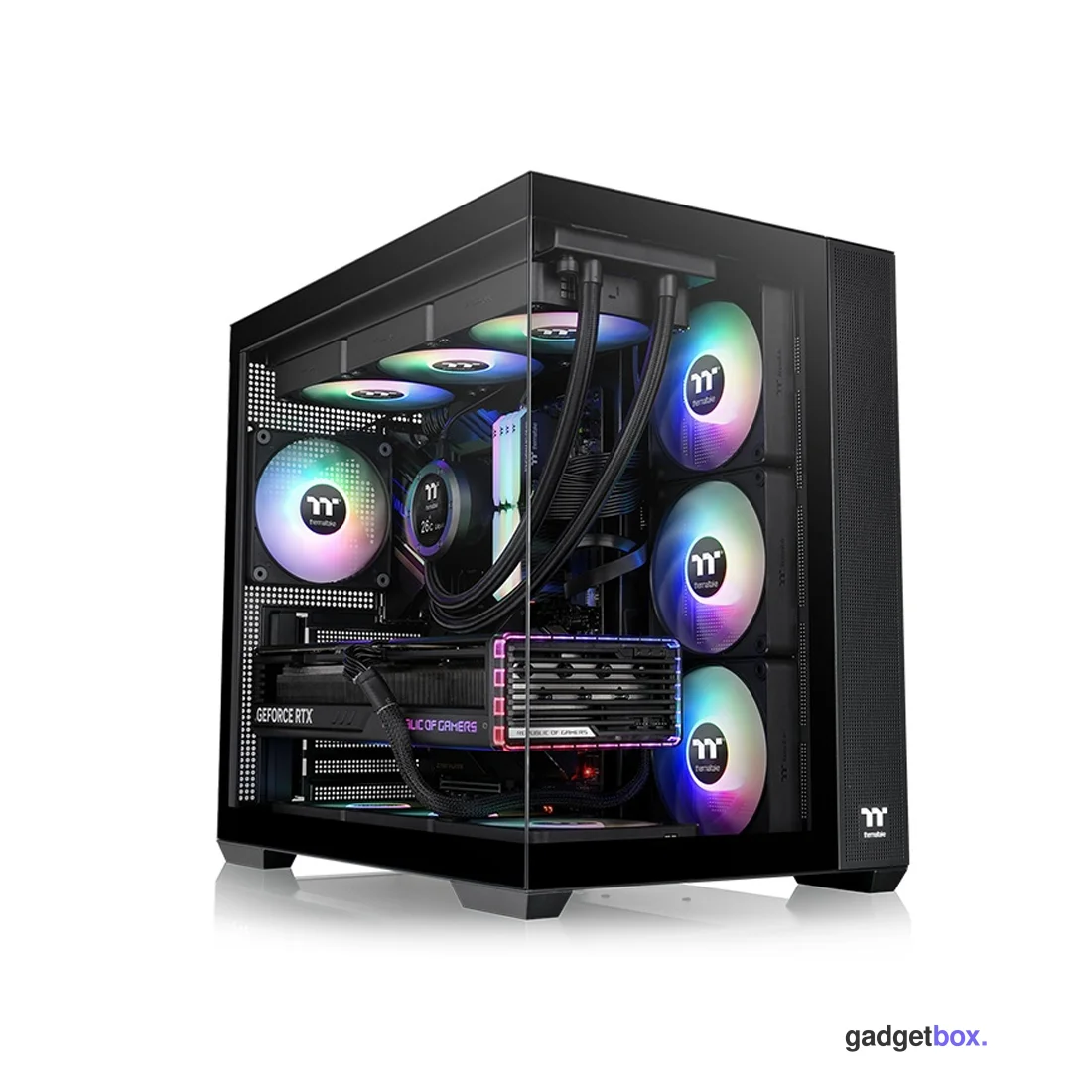 Компьютерный корпус Thermaltake View 380 TG ARGB Black без Б/П