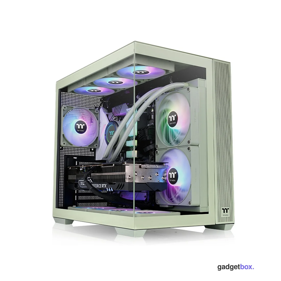 Компьютерный корпус Thermaltake View 380 TG ARGB Matcha Green без Б/П
