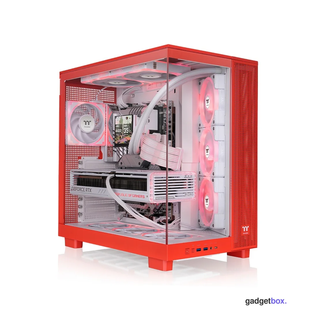 Компьютерный корпус Thermaltake View 380 XL TG ARGB Flaming Orange без Б/П