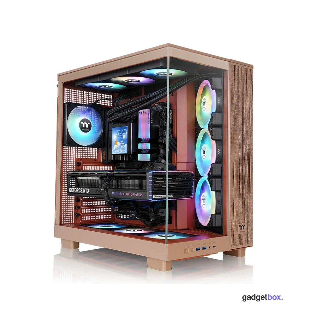 Компьютерный корпус Thermaltake View 380 XL TG ARGB Gravel Sand без Б/П