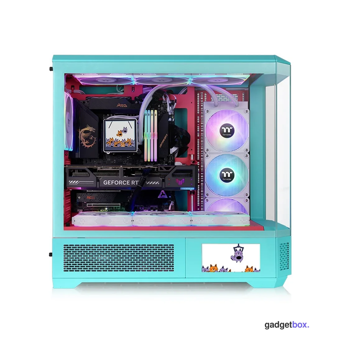 Компьютерный корпус Thermaltake View 600 TG Mint Strawberry без Б/П