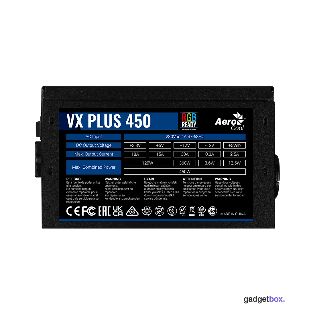 Блок питания Aerocool VX PLUS Stealth 450