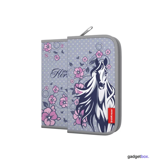 Пенал-книжка без наполнения ErichKrause® 110x205x25мм White Horse