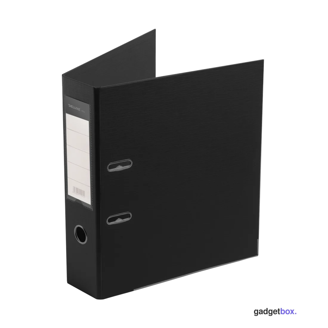 Папка-регистратор Deluxe с арочным механизмом, Office 3-BK19 (3" BLACK), А4, 70 мм, чёрный