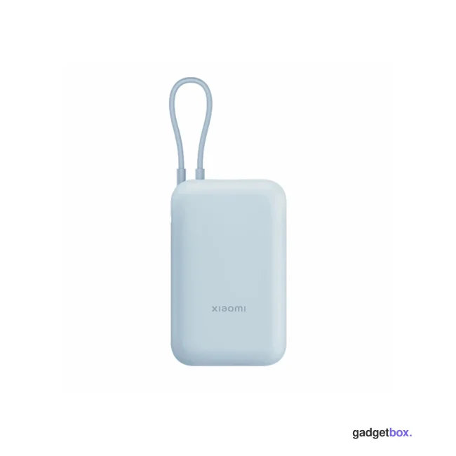 Портативный внешний аккумулятор Xiaomi Power Bank 10000mAh (Integrated Cable) Ice Blue GL