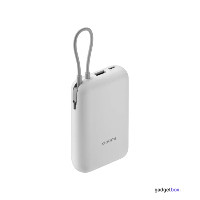 Портативный внешний аккумулятор Xiaomi Power Bank 20000mAh (Integrated Cable) GL Light Gray