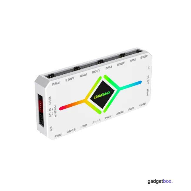 Контроллер подсветки Gamemax V4.0 ARGB+PWM HUB WH (12В)