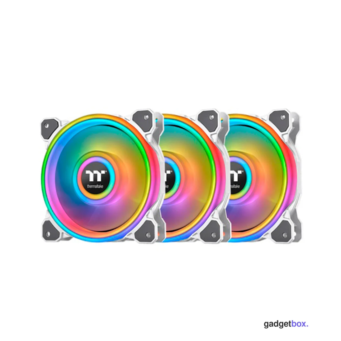 Кулер для компьютерного корпуса Thermaltake Riing Quad 12 RGB White (3-Fan Pack)