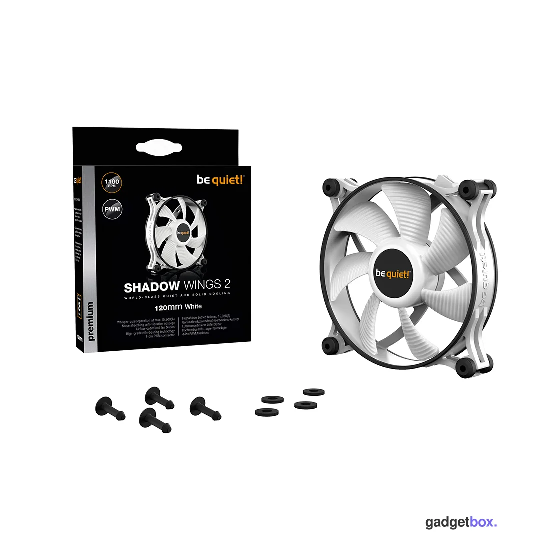 Вентилятор для компьютерного корпуса Bequiet! Shadow Wings 2 120mm PWM White