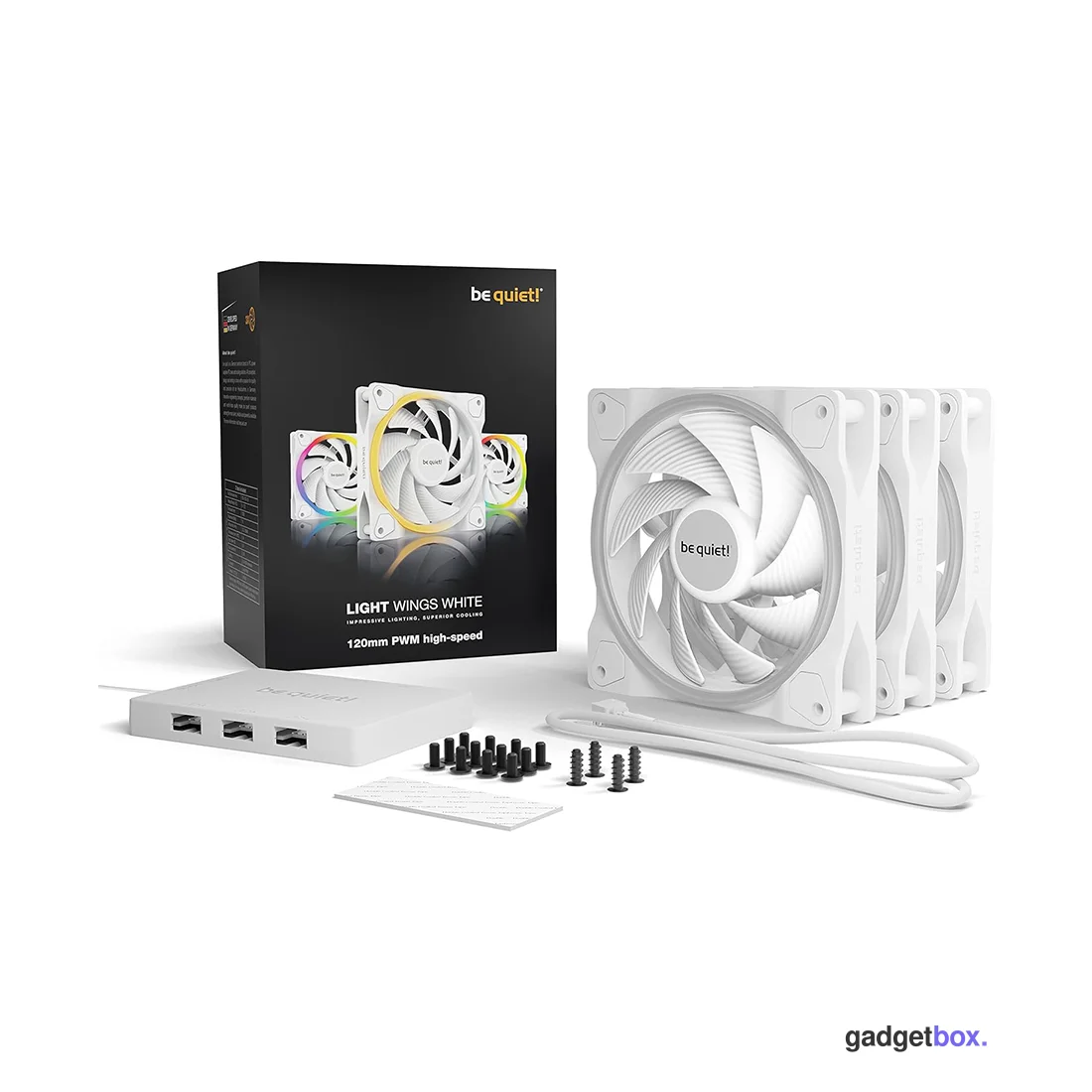 Вентилятор для компьютерного корпуса Bequiet! Light Wings 120mm PWM high-speed Triple-Pack White