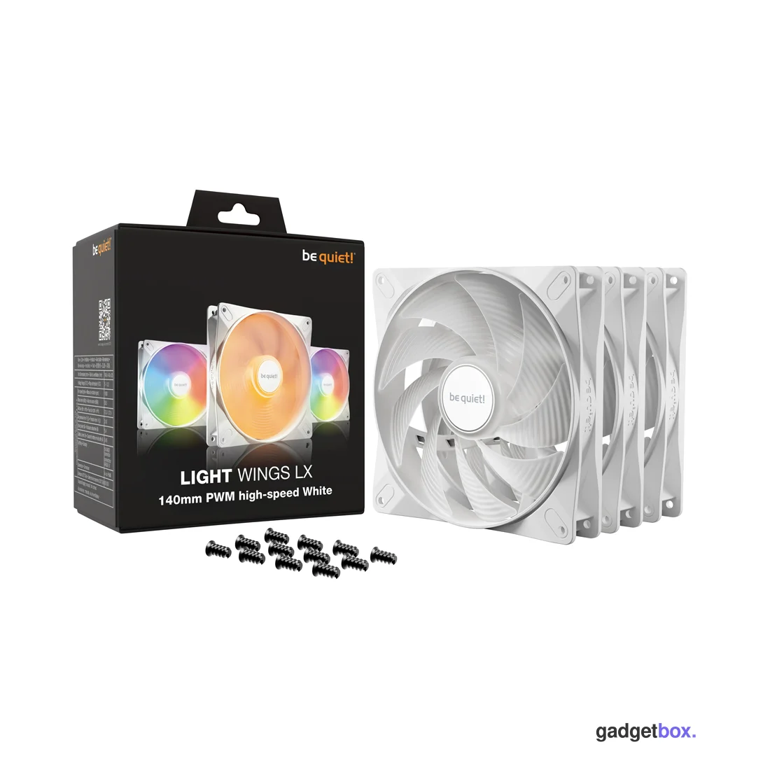 Вентилятор для компьютерного корпуса Bequiet! Light Wings LX 140mm PWM high-speed White Triple pack
