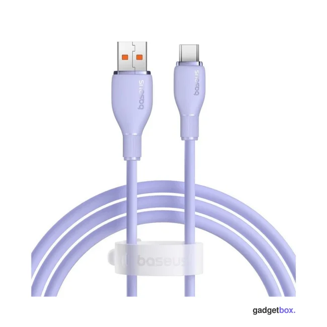 Интерфейсный кабель Baseus Pudding Series USB to Type-C 100W 1.2m Purple (P10355703511-B1)