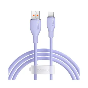 Интерфейсный кабель Baseus Pudding Series USB to Type-C 100W 1.2m Purple (P10355703511-B1)