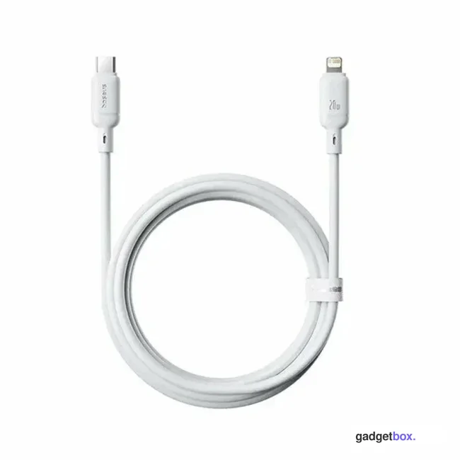 Интерфейсный кабель Baseus Silky Type-C to iP 20W 2m White (P10377700213-01)