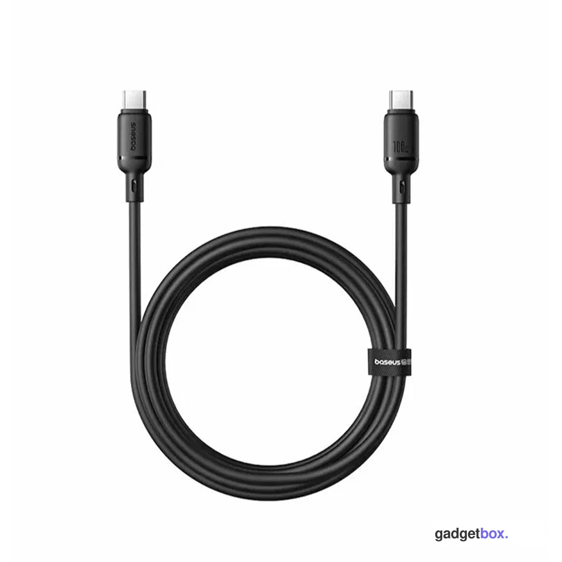 Интерфейсный кабель Baseus Silky Type-C to Type-C 100W 1m Black (P10377704113-00)
