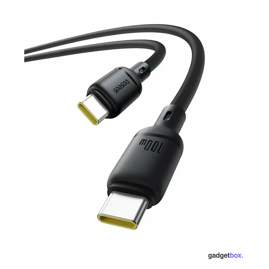 Интерфейсный кабель Baseus Silky Type-C to Type-C 100W 1m Black (P10377704113-00)