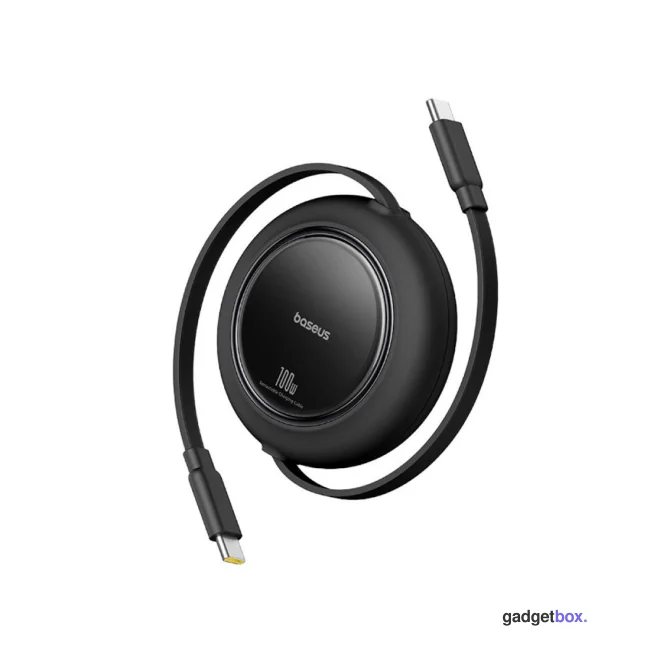 Интерфейсный кабель Baseus Free2Pull Mini USB-C to USB-C 100W 2m Black (P10364500113-01)