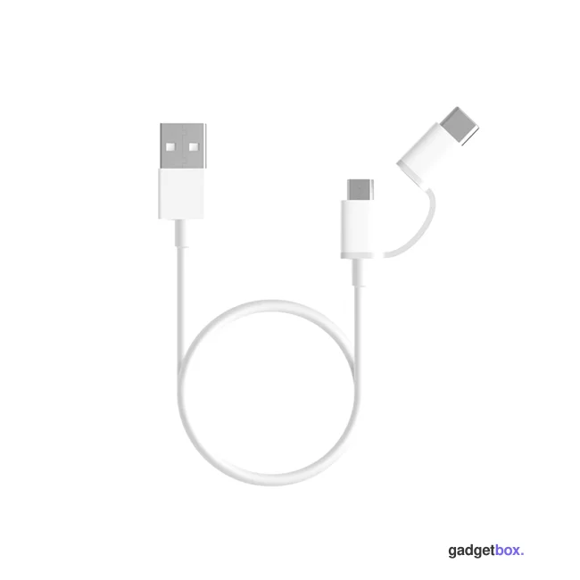 Интерфейсный кабель Xiaomi 30cm MICRO USB and Type-C Белый