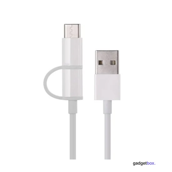 Интерфейсный кабель Xiaomi 100cm MICRO USB and Type-C Белый