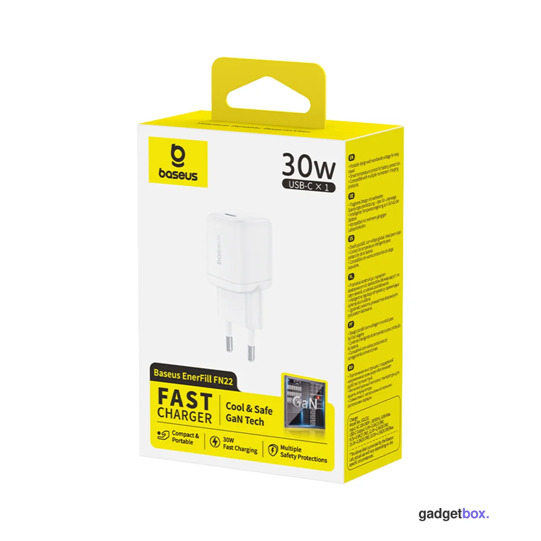 Адаптер питания Baseus FN22 1C 30W EU Moon White (E0123101)