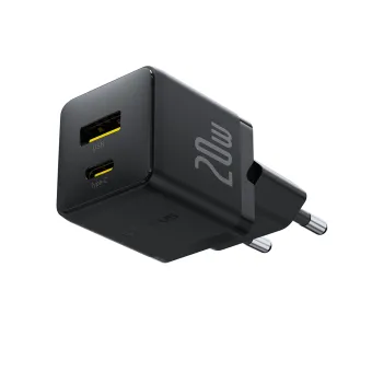 Адаптер питания Baseus Palm C+U 20W EU Black( в комлпекте кабель Type-c) (P10111608113-01)