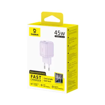Адаптер питания Baseus FN22 1C 45W EU Nebula Purple (E0123303)