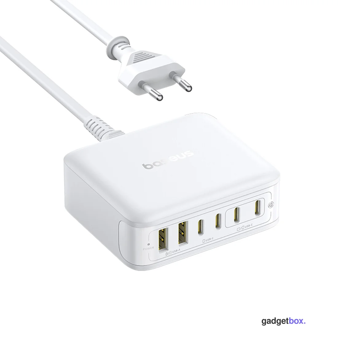 Адаптер питания Baseus EnerFill FH21 Desktop Charging Station 4C+2U 120W EU Moon White