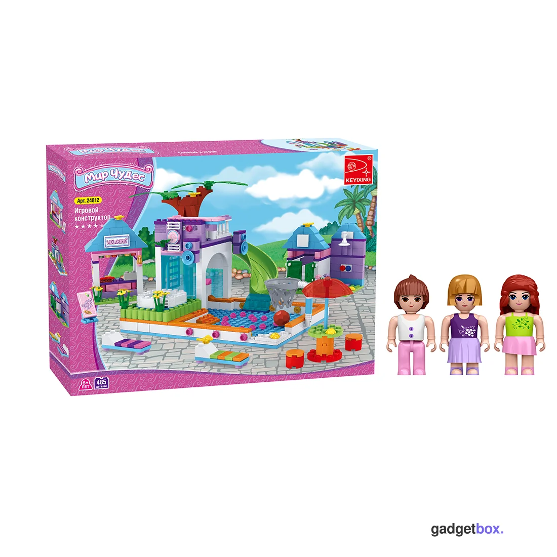 Игровой конструктор Keyixing 24812 МИР ЧУДЕС (485 деталей в наборе)