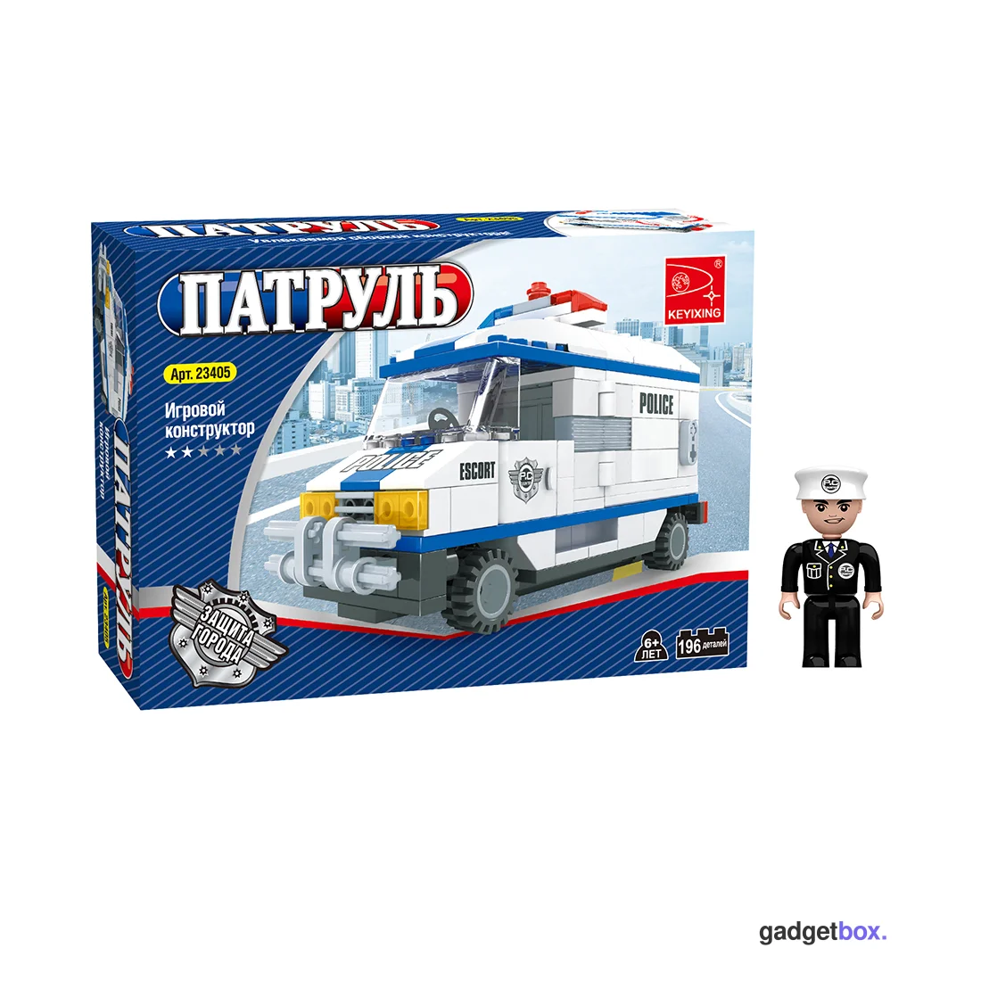 Игровой конструктор Keyixing 23405 ПАТРУЛЬ (196 деталей в наборе)