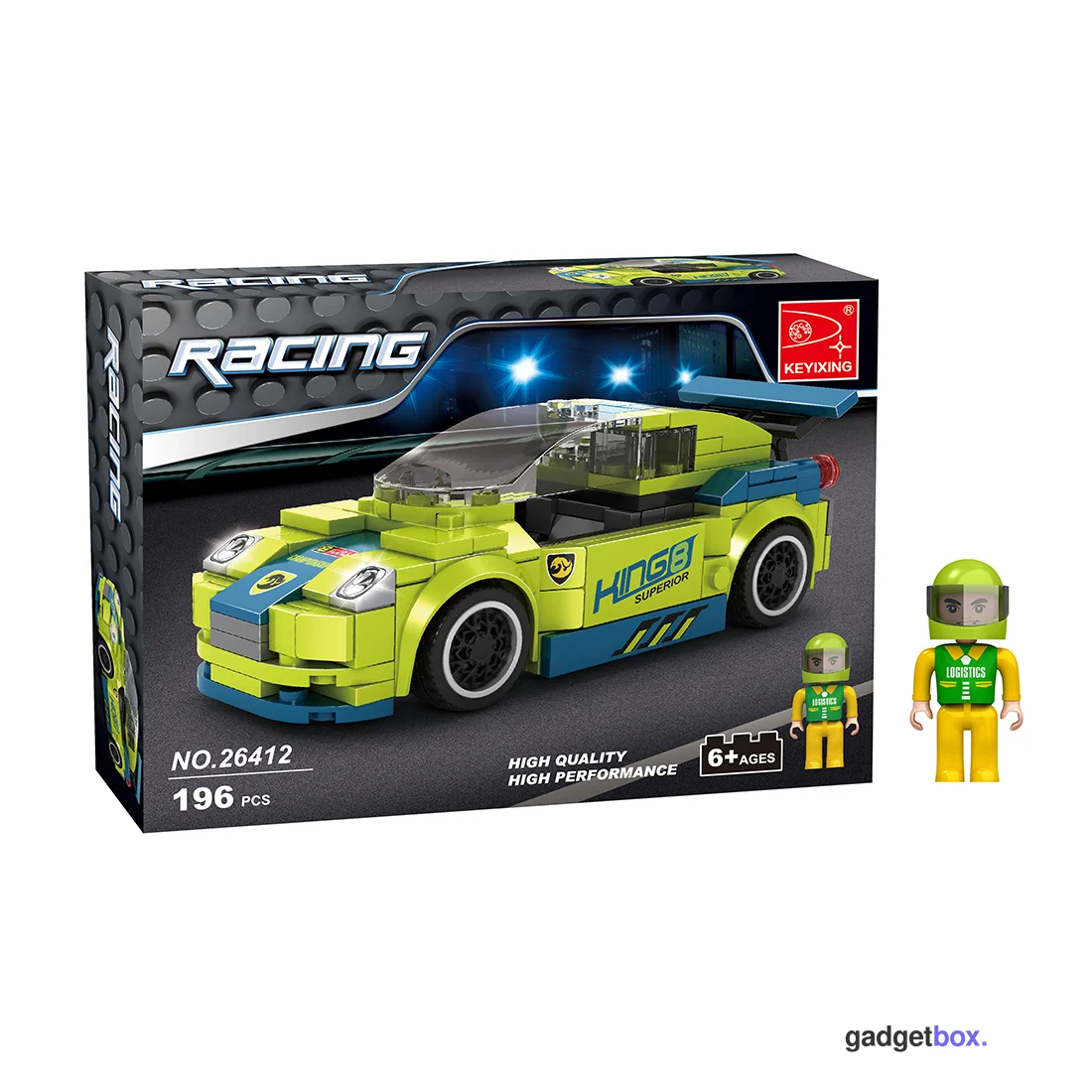 Игровой конструктор Keyixing 26412 ГОНКА (196 детали в наборе)