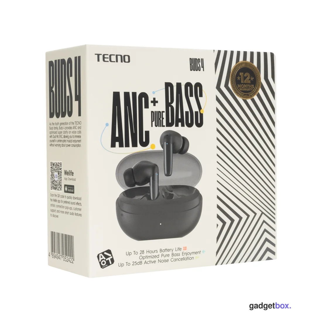 Наушники TECNO Buds 4 BD04 Black