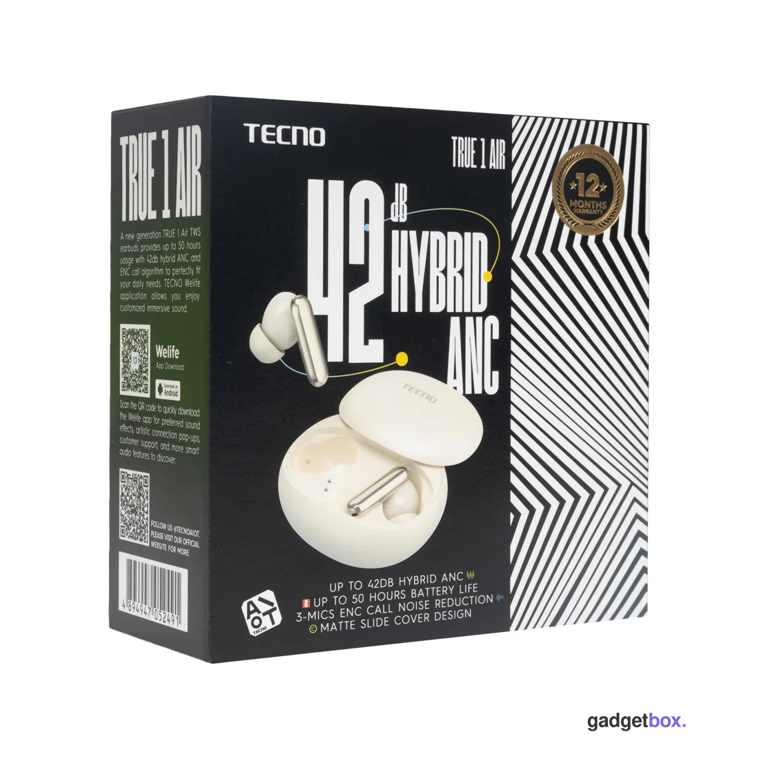 Наушники TECNO True 1 Air TU01 Air Creamy White