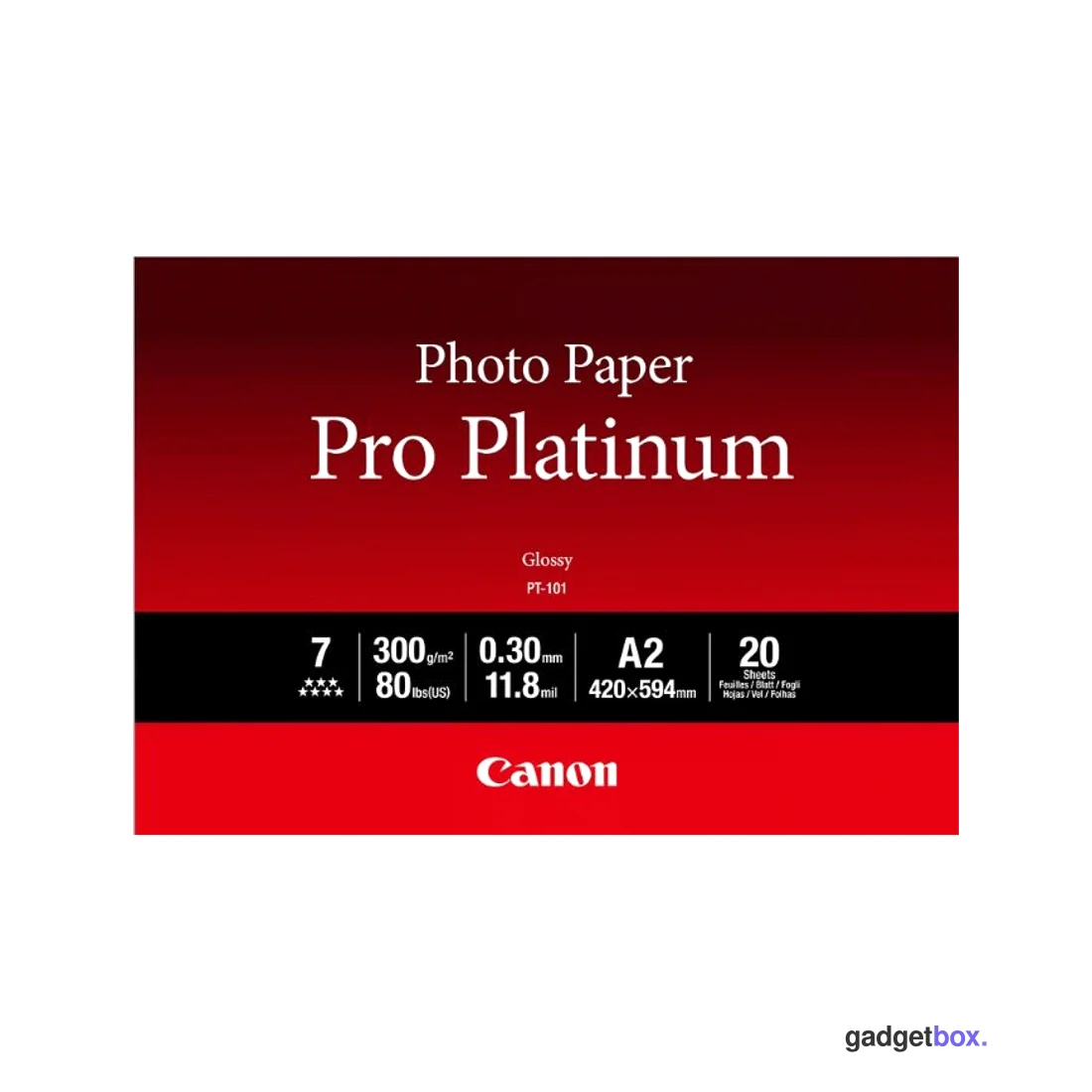 Глянцевая фотобумага Canon PT-101 Pro Platinum A2, 20 шт.