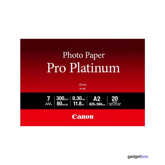 Глянцевая фотобумага Canon PT-101 Pro Platinum A2, 20 шт.