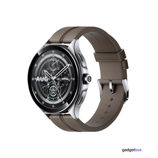 Смарт часы Xiaomi Watch 2 Pro-Bluetooth Silver Case with Brown Leather Strap