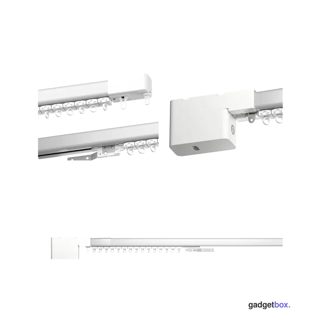 Умный карниз для штор Яндекс, длина 2,4-4,5м, работает с Алисой, Zigbee
