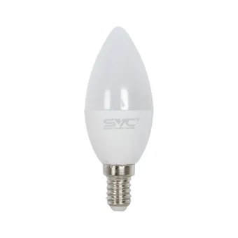 Лампа светодиодная SVC LED C35-7W-E14-6500K Свеча Холодный