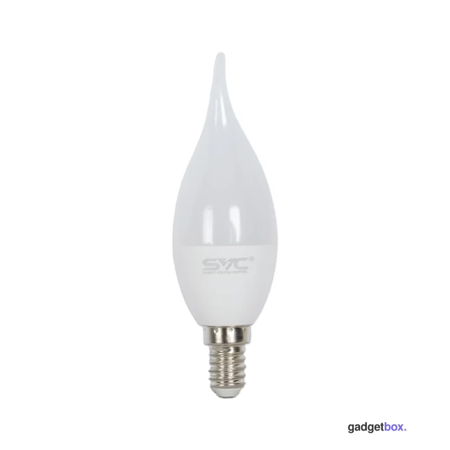 Лампа светодиодная SVC LED CB35-7W-E14-3000K Свеча на ветру Тёплый