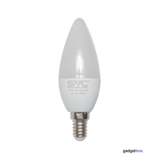 Эл. лампа светодиодная SVC LED C35-7W-E14-3000K, Тёплый