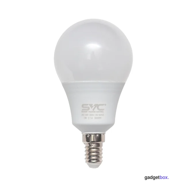 Эл. лампа светодиодная SVC LED G45-7W-E14-3000K, Тёплый