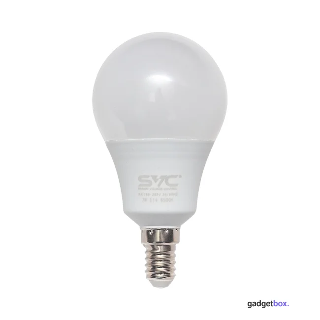 Эл. лампа светодиодная SVC LED G45-7W-E14-6500K, Холодный