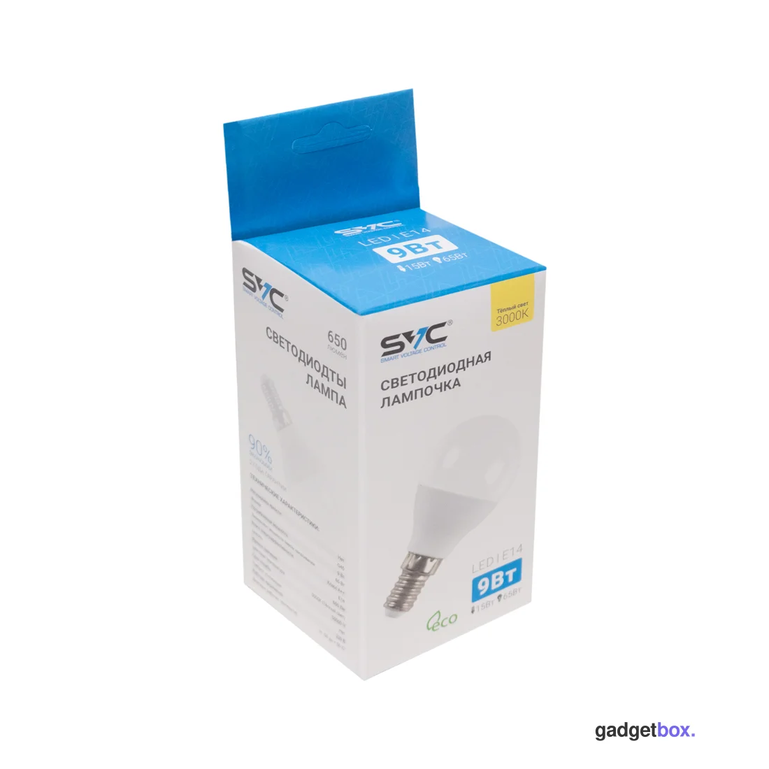 Эл. лампа светодиодная SVC LED G45-9W-E14-3000K, Тёплый