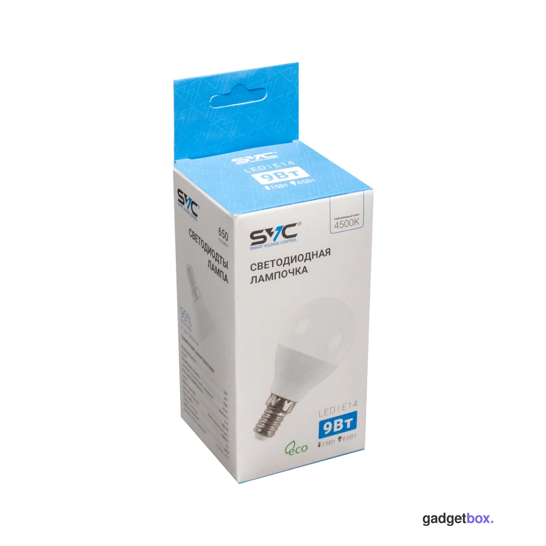 Эл. лампа светодиодная SVC LED G45-9W-E14-4500К, Нейтральный