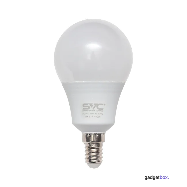 Эл. лампа светодиодная SVC LED G45-9W-E14-4500К, Нейтральный