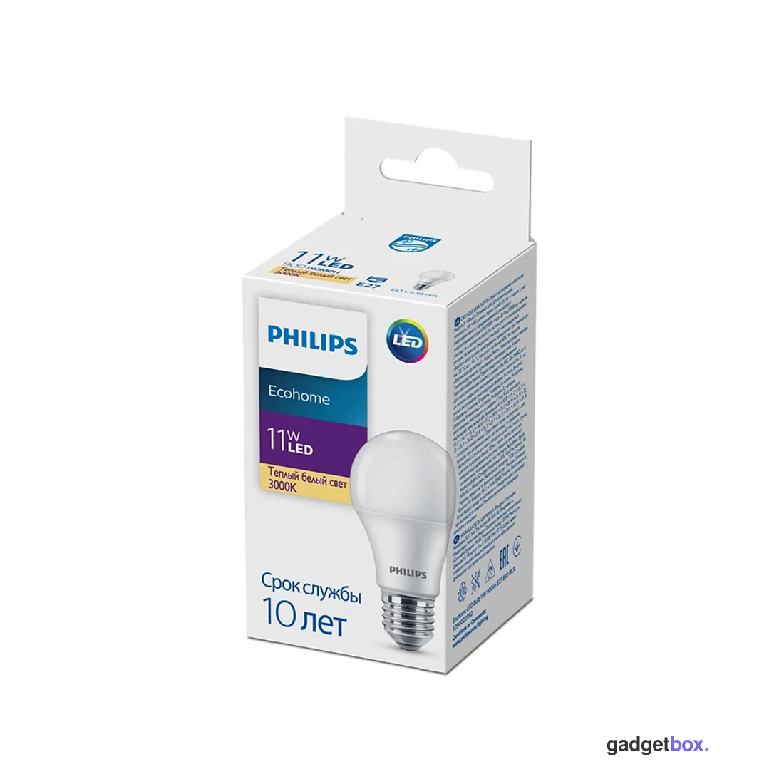 Лампа Philips Ecohome LED Bulb 11W 900lm E27 830 RCA