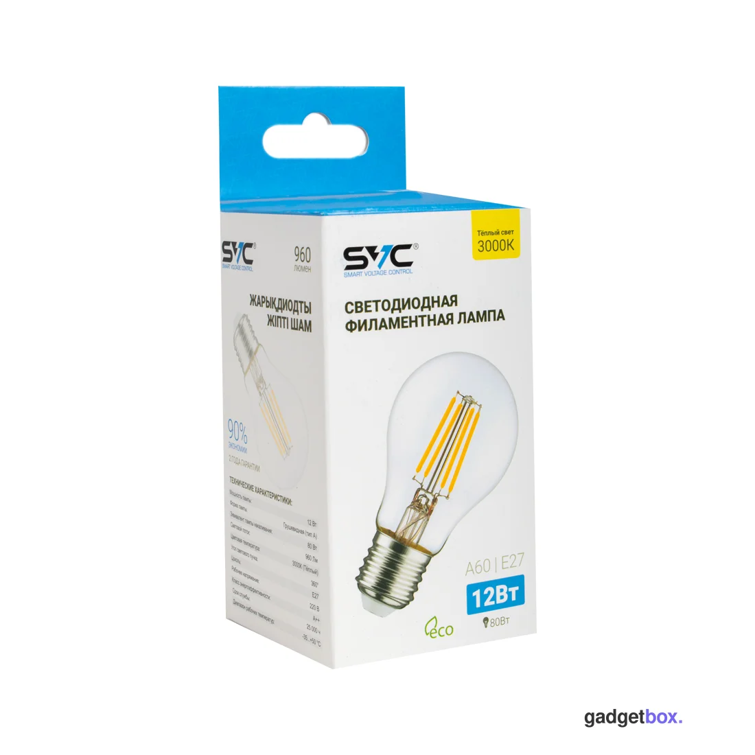 Лампа светодиодная SVC LED A60-F-15W-E27-3000K Тёплый Серия 360°
