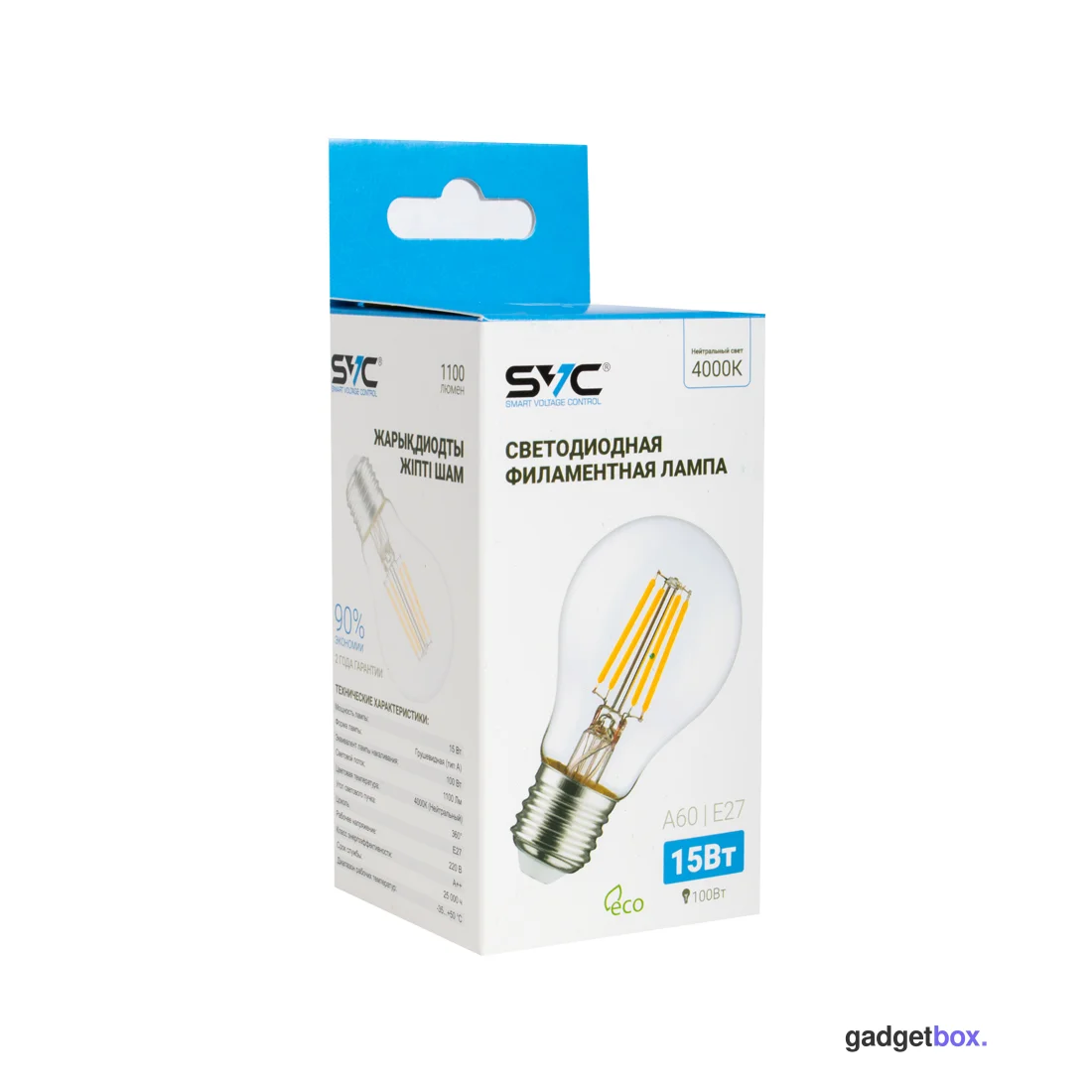 Лампа светодиодная SVC LED A60-F-15W-E27-4000K Нейтральный Серия 360°