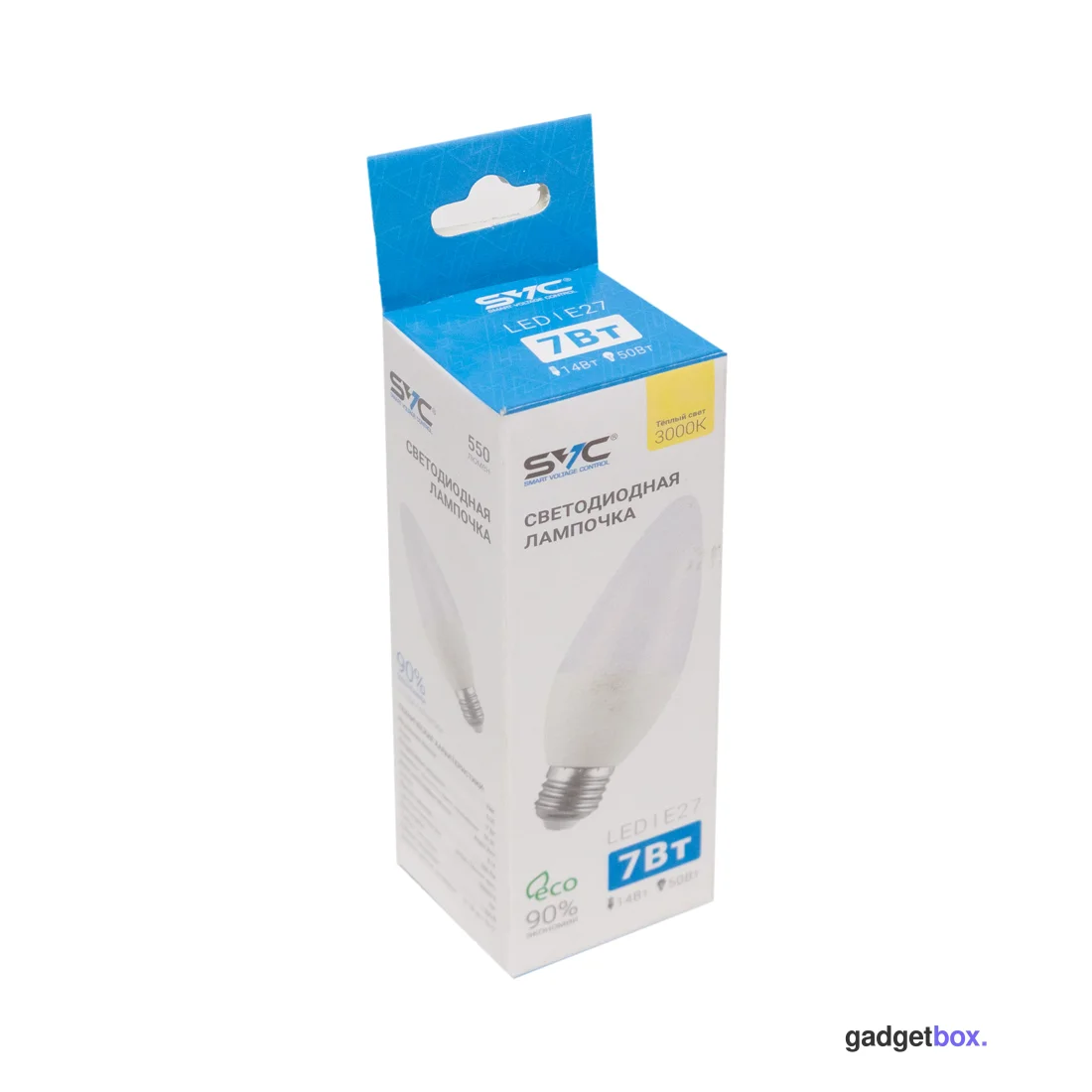 Эл. лампа светодиодная SVC LED C35-7W-E27-3000K, Тёплый